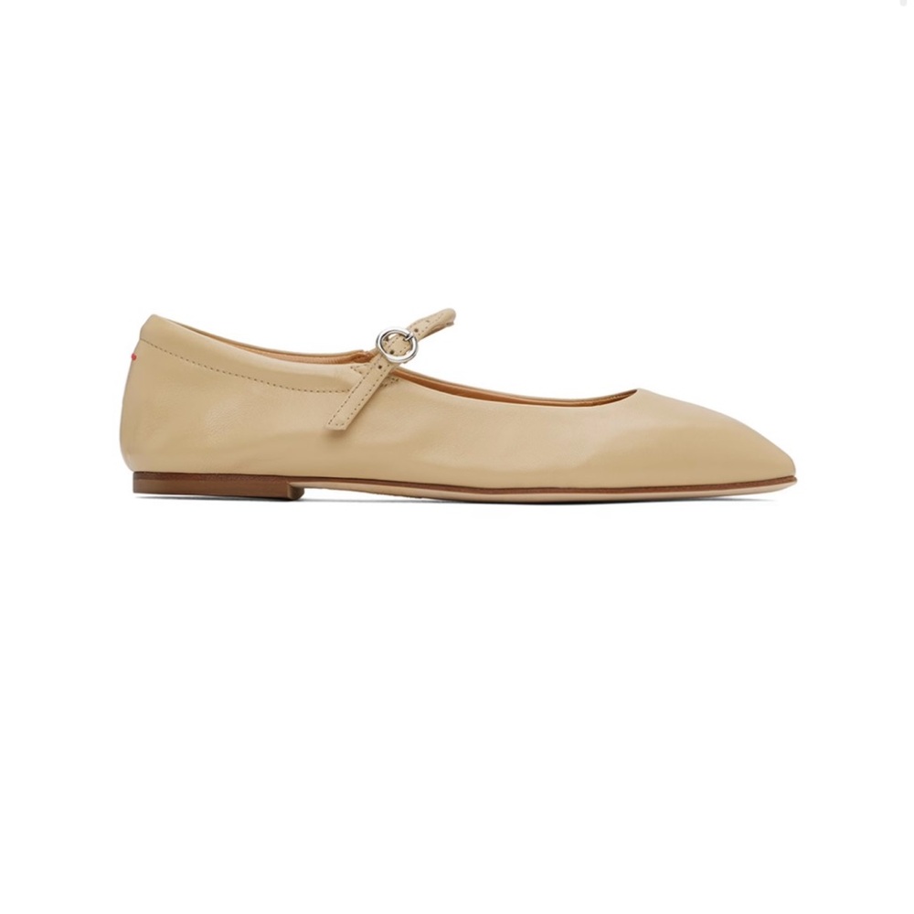 Aeyde - Uma Mary Jane Flats in Beige